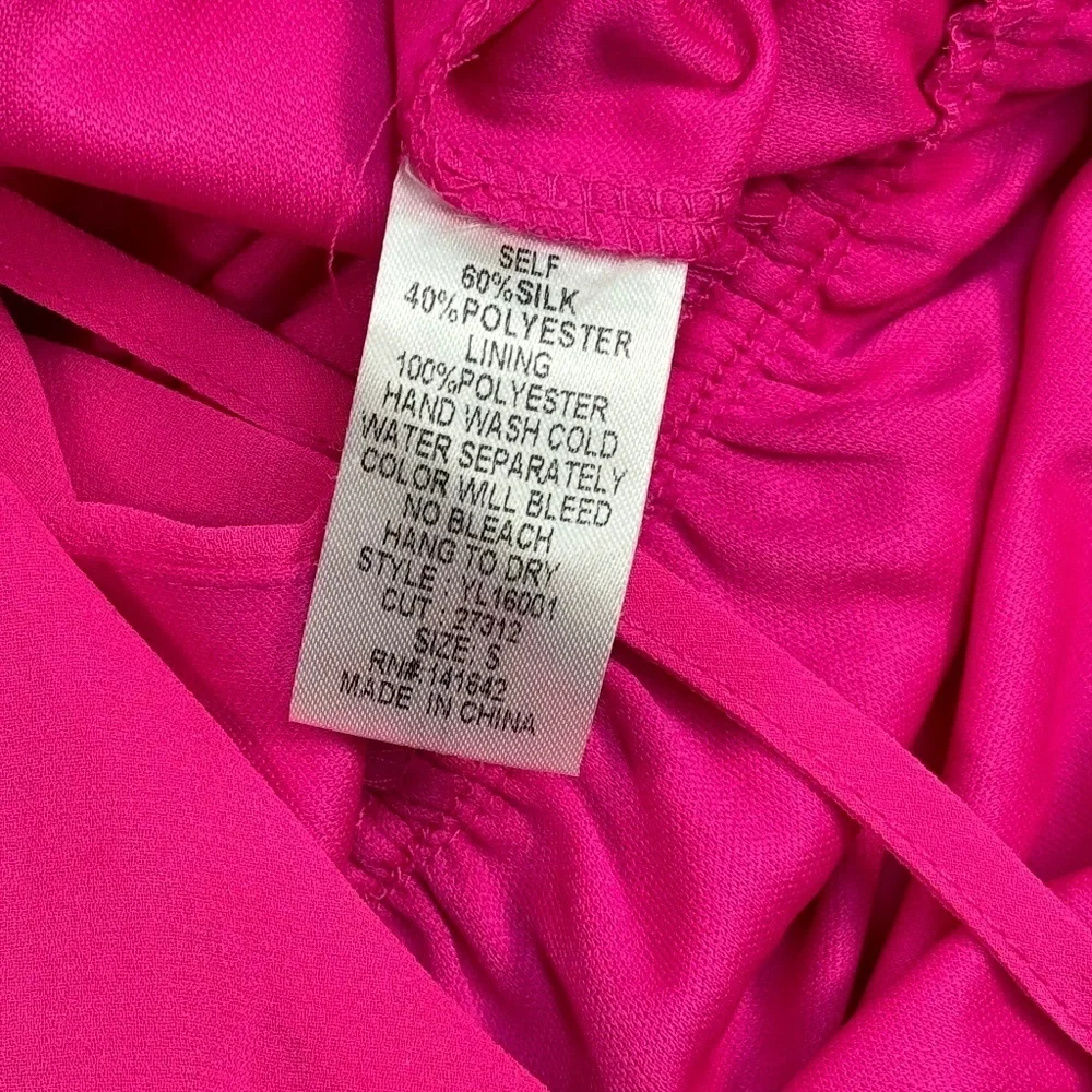 Ya Los Angeles Sleeveless Romper Womens Size Small Hot Pink Pockets Open Back - Picture 4 of 12